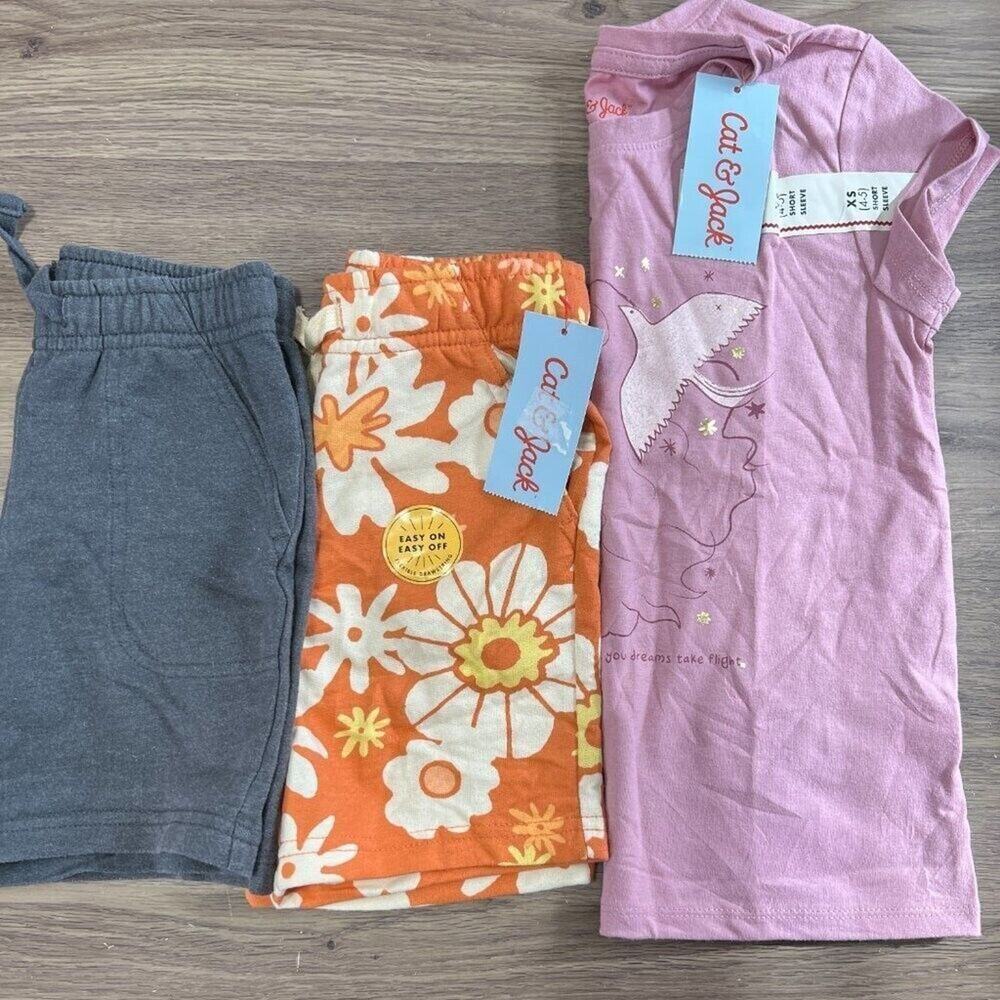 Cat & Jack Lot of Toddler girls Clothes - 3 Items -Size 4T